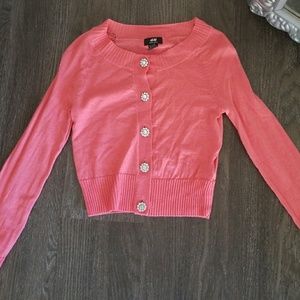 Pink H&M button up cardigan